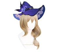 Lisa Cosplay Wig Genshin Impact Cosplay Linen Brown Resistente al Calore Capelli Sintetici Anime Cosplay Wigs + Tappo for Parrucca