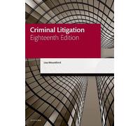 Lisa Mountford Criminal Litigation (Tascabile) Legal Practice Course Manuals
