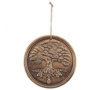 Lisa Parker - Placca ornamentale in bronzo con albero della vita, 20 x 20 x 1 cm, colore: Marrone