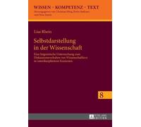 Lisa Rhein Selbstdarstellung in der Wissenschaft (Copertina rigida)