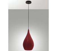 LISA SOSPENSIONE BORDEAUX 1 LUCE ATTACCO E27 IN METALLO E PLASTICA RICICLATA