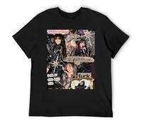 Lisa T-shirt a maniche corte in cotone biologico a girocollo in tessuto naturale ecologico per pelli sensibili, Nero , L