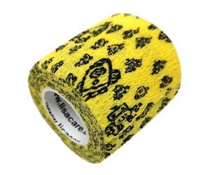 LisaCare benda autoadesiva - Robot e razzi giallo - 5cm x 4,5cm 1 pz F