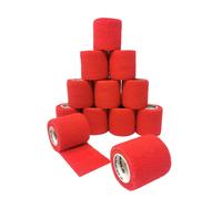 LisaCare bendaggio coesivo senza lattice 5cm - Rosso 12 pz Bendaggio/i