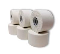 LisaCare Nastro sportivo - 6 rotoli di 3,8 cm di larghezza - nastro sportivo - nastro adesivo sportivo - forte tenuta e facile da strappare - per ogni sport e situazione di vita (set da 6 bianco)