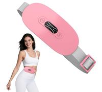 LISACOOL Cuscinetto riscaldante portatile per crampi mestruali, senza fili, con 3 livelli di calore e 3 modalità di massaggio, regalo di compleanno per donne e ragazze (rosa)
