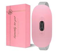 LISACOOL Cuscinetto riscaldante portatile per crampi mestruali, senza fili, con 3 livelli di calore e 3 modalità di massaggio, regalo di compleanno per donne e ragazze (rosa)