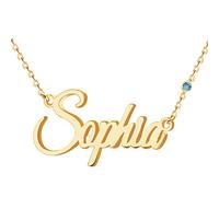 LisaKette, Collana Personalizzata con Nome, Collana con Nome Personalizzabile, Collana con Incisione Personalizzata, Collana Nome, Ciondolo Nome, 2.14 Regali, Regalo Festa della Mamma