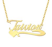 LisaKette, Collana Personalizzata con Nome, Collana con Nome Personalizzabile, Collana con Incisione Personalizzata, Collana Nome, Ciondolo Nome, 2.14 Regali, Regalo Festa della Mamma