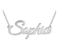 LisaKette, Collana Personalizzata con Nome, con Incisione Ciondolo, 2.14 Regali, Festa della Mamma