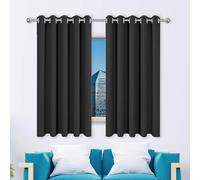 LISANSAN Tende Oscuranti Camera da Letto 400 x 315 cm Opaca Termica Isolante Tende per Camera da Letto Moderne per da Moderne, Nero