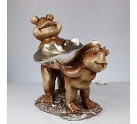 LISAQ Soggiorno Bar Decorazione Semplice e Moderna Decorazione Domestica Coppia Rana Portabottiglie Artigianato in Resina