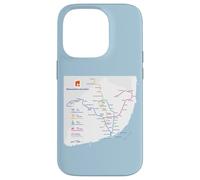 Lisbon Portugal Subway Train Railway - Souvenir Route Map Custodia per iPhone 14 Pro