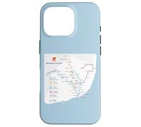Lisbon Portugal Subway Train Railway - Souvenir Route Map Custodia per iPhone 16 Pro