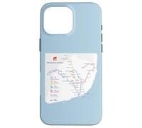 Lisbon Portugal Subway Train Railway - Souvenir Route Map Custodia per iPhone 16 Pro Max