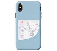 Lisbon Portugal Subway Train Railway - Souvenir Route Map Custodia per iPhone X/XS