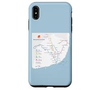 Lisbon Portugal Subway Train Railway - Souvenir Route Map Custodia per iPhone XS Max