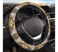 Lisbon Tram Car Elastic Steering Wheel Cover Universale 15 Pollici Veicolo Stretch Volante Protector per Uomini Donne Auto Copertura Protettiva Novità Auto Accessori Interni