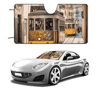 Lisbon Tram - Parasole per parabrezza auto, mantiene fresco l'interno dell'auto, 129,5 x 71,1 cm, parasole pieghevole per finestrino anteriore, scudo termico per SUV, camion, blocca i raggi UV