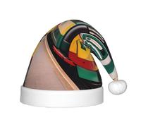 Lisbon Tram Pattern 1pack Peluche Cappello di Babbo Natale Comodo Cappello di Natale per Bomboniere di Natale Adatto per Adolescenti