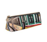 Lisbon Tram Pattern Stampa Triangolare Astuccio Cosmetici Astuccio Cancelleria Organizer Viaggi Versatile Quotidiano