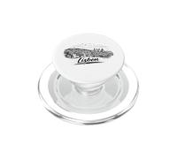 Lisbona, Portogallo, skyline città, tram, schizzo, arte PopSockets PopGrip per MagSafe
