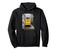 Lisbona Portogallo Tram retrò Vintage Souvenir Vacanze Felpa con Cappuccio
