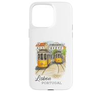 Lisbona Portogallo Tram Vintage City Art Custodia per iPhone 15 Pro Max