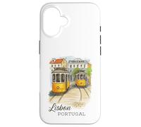 Lisbona Portogallo Tram Vintage City Art Custodia per iPhone 16