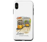 Lisbona Portogallo Tram Vintage City Art Custodia per iPhone XS Max