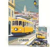 Lisbona Puzzle da 1000 pezzi per adolescenti,stimolante per la memoria,rilassante e divertente,con chiusura a scatto,regalo perfetto (38x52cm)