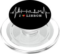 Lisbona Skyline Battito del Cuore Lisboa I Love Portoghese PopSockets PopGrip per MagSafe