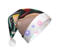 Lisbona Tram Pattern Led Cappello di Natale, Cappello di Natale Illuminato Cappello Unisex Vacanza Cappello per Festa di Vacanza Forniture