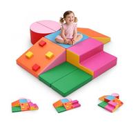 Lischwert Blocchi da costruzione in schiuma per bambini, mattoncini morbidi per arrampicata, grandi capacità motorie, per bambini Montessori, giocattoli per divertimento indoor, Baby Soft Playset
