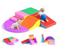 Lischwert - Set di 6 blocchi da costruzione giganti in schiuma kit castello, multicolore (HMJM)