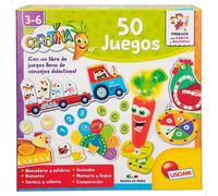 ColorBaby Lisciani Carotina 50 Giochi, Gioco da Tavolo, Penna Elettronica Parlante, Tavola Doppia Faccia, 55 Schede, 24 Biglietti Memo, 10 Puzzle Maxi Poster, 3 Anni 47620