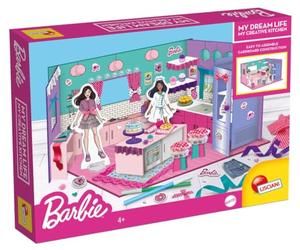 Lisciani - Barbie My Dream Life - La mia cucina creativa - per bambini dai 4 anni in su, set da gioco per costruire e decorare - giocattolo a rulli - promuove la creatività e le capacità motorie