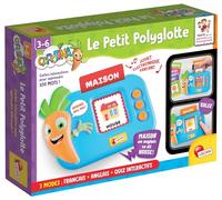 Lisciani - Carotina Le Petit Polyglotte - Gioco elettronico parlando educativo per bambini dai 3 ai 6 anni, carte interattive 100 parole, Quiz francese inglese, lettore di carte con 100 carte