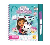 Lisciani - GABBY'S DOLLHOUSE MEOW-MAZING - Libro magico da colorare ad acqua per bambini dai 3 anni - Libro di 12 pagine con penna ad acqua - Attività manuale - Idea regalo per casa delle bambole di