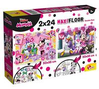 Lisciani Giochi- Disney Puzzle Supermaxi 2 x 24 Minnie Mickey & Friends Bambini, Multicolore, 86597