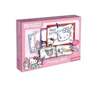 Lisciani - Scuola di disegno Hello Kitty and Friends per bambini 4 anni e più - Cofanetto creativo con 4 ardesie cancellabili riutilizzabili - Feltri profumati e quaderno di attività, giocattolo