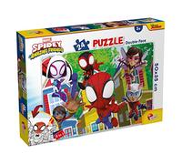 Lisciani Giochi Marvel Puzzle DF plus 24 Spidey - This is a team! 99665 | Doppio lato con retro da colorare - riflessione, pazienza e concentrazione - cartone spesso - Assemblaggio guidato dalla