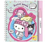 Lisciani - Hello Kitty And Friends - Libro Magico Riutilizzabile da colorare ad Acqua per Bambini dai 3 Anni in su - Giocattoli educativi con 12 Pagine e Penna ad Acqua - attività Creative Senza