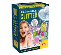 Lisciani - I'm A Genius - Alla scoperta dei glitter per bambini dai 7 anni - Kit esperimenti scientifici con paillettes - Creazione slime luminoso e cristalli fluorescenti - Made in Italy