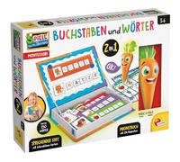 Lisciani - Montessori Lettere e Parole Gioco Educativo 2 in 1 - Lettere e Forme Magnetiche, Carte Educative, Penna Parlante - Giocattoli in età prescolare a Partire dai 3 Anni - Test Genitori e