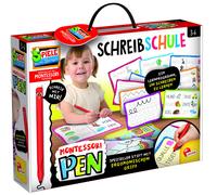 Lisciani MONTESSORI Pen Scuola di Scrittura - Per Bambini dai 3 ai 6 anni - Apprendimento Motorio - Kit di apprendimento della scrittura ispirato ai Montessori - Made in Italy - Promuove lo sviluppo