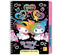 Lisciani - My Melody & Kuromi - Libro da grattare Hello Kitty per Bambini dai 5 Anni in su - Rivela Graffi con 44 Pagine e Pennino - Effetto Arcobaleno a Colori - attività Creativa Senza disordine