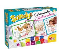 LISCIANI- Sandy Colorando, Fogli Disegnati, Acquerelli, Pennello, Pipetta Pasteur, Multicolore, 1 Count (Pack of 1), 97470