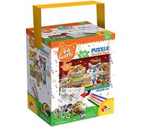 Liscianigiochi-44 Gatti 44 Cool Cats Puzzle in a Tub Mini, Multicolore, 24 Pezzi, 76253