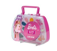 Liscianigiochi- Barbie Be a Star, Make Up Trousse, da 5 anni, 95445 | Set Cosmetici - Lucidalabbra, Rossetto, Fard, Ombretto e Applicatori - Astuccio 14,5 x 11 cm - Trucco testato per bambini